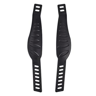 Imagem de NANAOUS Being Fun 2 peças de tiras de pedal de bicicleta para exercícios bicicleta bicicleta ciclo estacionário casa ou academia pés fixo GEA universal (marrom)