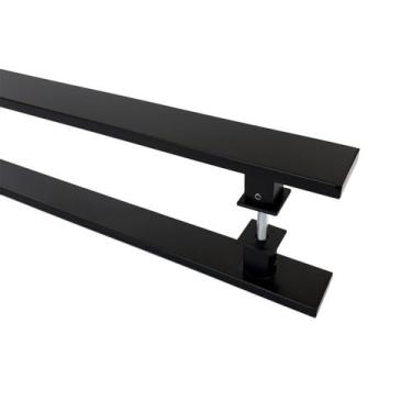 Imagem de Puxador De Porta Reto Flat Black 40cm Aço Inox - Preto Fosco - DECORPL