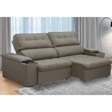 Imagem de Sofá 3 Lugares Retrátil Reclinável 230cm Veludo Belfort Ferguile