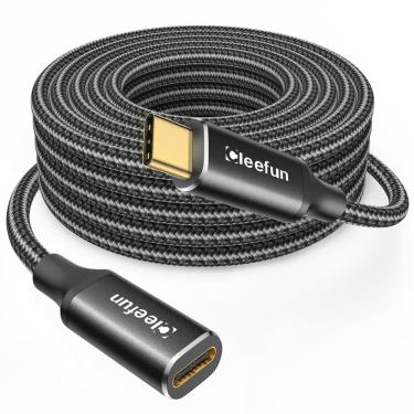 Imagem de Cabo de extensão USB C CLEEFUN 3.2 macho para fêmea 3 m preto