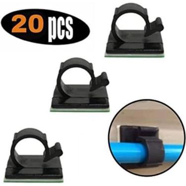 Imagem de Organizador Cabos E Fios Fixador Auto Adesivo 20 Unidades Pt - OEM