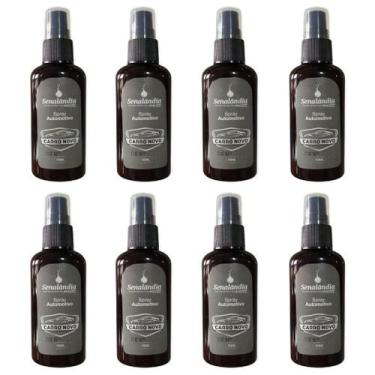 Imagem de Kit 8 Cheirinho de Carro Odorizador Automotivo Aromatizador Spray 60ml