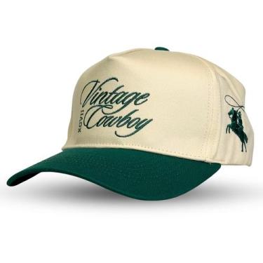 Imagem de Chapéu de caminhoneiro CITRUSY Vintage Cowboy Green Camo Jeans Algodão