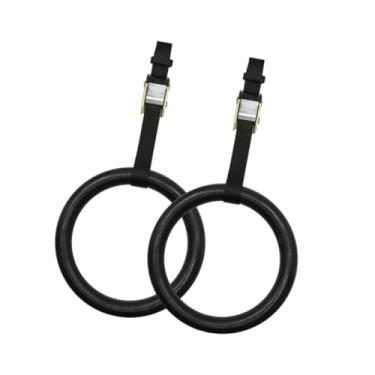 Imagem de Dynwave Argolas de ginástica para adultos Argolas de treino fáceis de instalar Versáteis com alças ajustáveis ​​Treinamento de força para hotelaria e, Preto