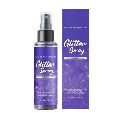 Imagem de Spray De Brilho Corporal | Roupas e Rosto Brilhante com Glitter,Spray Capilar Brilhante Versátil Para Festas Seguro Para Pele Presente Feminino