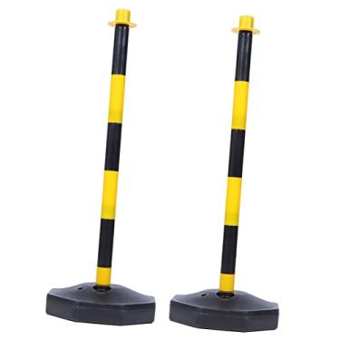 Imagem de Ciieeo 2Peças Cones de Segurança com Base Estacionamento de Poste Delineador de Tráfego Sinalização de Obstáculos