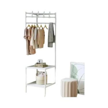 Imagem de Rack De Roupas De Canto Do Quarto, Mesa De Cabeceira Multicamadas, Pra