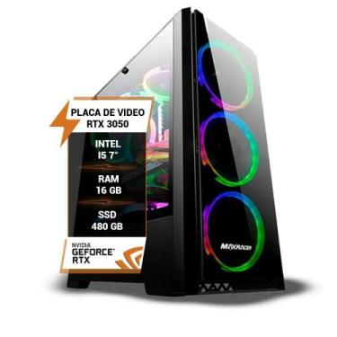 Imagem de Pc Gamer Intel Core I5 7 16Gb Ram Ddr4 Rtx 3050 8Gb Ssd - Wj Info