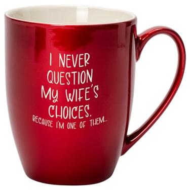 Imagem de Elanze Designs Caneca de café I Never Question My Wife's Choices Because I'm One Of Them Cardinal Red 283 g New Bone China