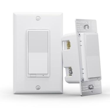 Imagem de Interruptor de luz de dimmer WiFi inteligente de 3 vias, na parede, sem hub, compatível com Alexa e Google Home (WF31S)