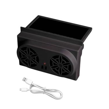 Imagem de Ventilador de janela de carro alimentado por energia solar | Ventilador de carro alimentado por energia solar - Ventilador portátil alimentado por eletricidade com função de resfriamento para trailer