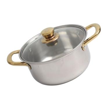 Imagem de LiebeWH Potes de Aço Inoxidável e Frigideiras Conjunto de Ouro Ergonômico Conjunto de Utensílios de Cozinha Completos para Entusiastas da Cozinha de