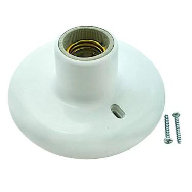 Imagem de Plafon Redondo OPL Soquete Porcelana 1xE27 Branco
