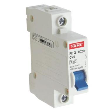 Imagem de Disjuntor Unipolar DIN FD 1P Curva C 20A 5198 - Fame