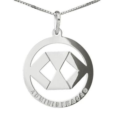 Imagem de Colar Administração Coleção Formatura em Prata 925 - Sam Joias