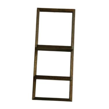 Imagem de Fenteer Prateleira flutuante de madeira rústica, compacta, para decoração, suspensa, para parede, para sala de estar, quarto, apartamento, dormitório, Marrom