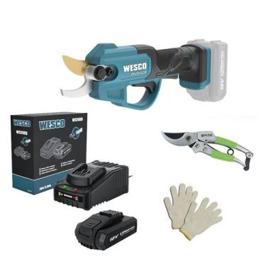 Imagem de Tesoura Poda Wesco 18v Ws8360.9 + 1bat 2ah carreg + tesoura