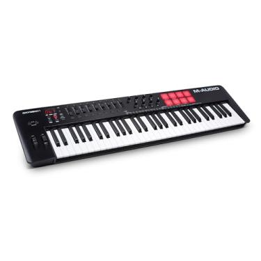 Imagem de M-AUDIO Teclado controlador USB MIDI Oxygen 61 (MKV) com teclas com beat pads, acordes inteligentes, modos de escala, arpejador e pacote de som de instrumentos nativos (integração NKS)