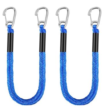 Imagem de NIUTRIP 2 peças de linhas de doca elástica com ganchos duplos, acessórios de barco premium, cabos de choque elásticos para amarração segura de barco, PWC, jet ski, pontão, caiaque, canoa e barco a