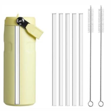 Imagem de Canudos de substituição compatíveis com garrafa de água Stanley lceFlow Flip 2.0 copo de aço inoxidável de 473 ml (compatível com canudo flip IceFlow 2.0 473 g)
