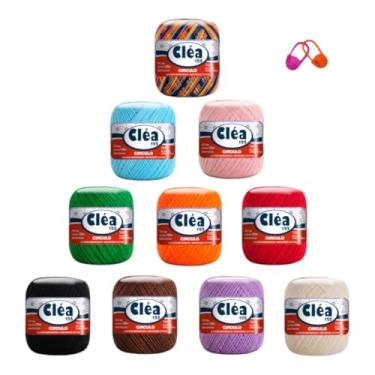 Imagem de Kit 10 Linha Cléa 125m 19g Tricô Crochê Cores Sortidas