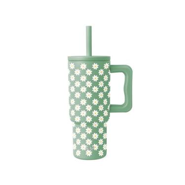 Imagem de Simple Modern Copo infantil de 680 g com alça e tampa de canudo de silicone | À prova de derramamento e resistente a vazamentos | Garrafa de aço inoxidável reutilizável | Presente para meninos e