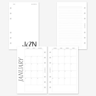 Imagem de MAY PAPER CO. Recarga de planejador mensal Franklin Covey Compact Classic 2026, agenda mensal em duas páginas para agenda de 6 anéis 10 x 16,75 (meses separáveis, início de segunda-feira)