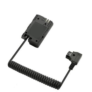 Imagem de LSYRIA Cabo enrolado D-Tap para bateria falsa LPE6 adequado para EOS R R5 R6 II R7 5DII 5DIII 5DIV 6D 6DII 70D 7D 7DII 80D 90D, 101.6 cm