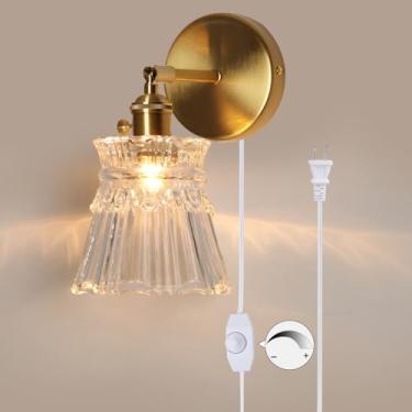 Imagem de Arandela de parede conectada, arandelas de parede vintage internas, lâmpada de parede de vidro, luzes de banheiro modernas reguláveis de meados do século, sobre espelho para quarto, sala de jantar