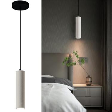 Imagem de ADCTHOME Luminária pendente de concreto LED moderna para cozinha ilha de teto luminária pendente para sala de jantar café clube restaurante bar sala de estar (pacote com 1)