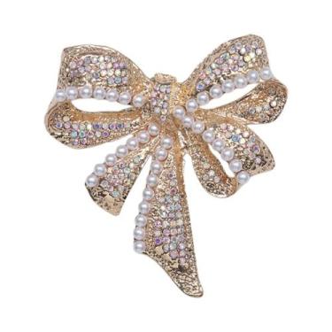 Imagem de Broches de Arco com Strass Brilhantes - Acessório de Festa Unissex, Do