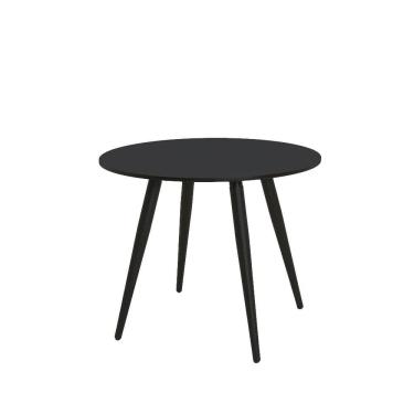 Imagem de Mesa de Jantar Redonda para 4 Lugares Ollie 90 cm - Preto