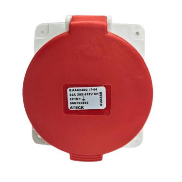 Imagem de Tomada Quasar 3P+N+T 380/415V 32A IP44 Cód. QUA5246Q – Steck Tomada Quasar 3P+N+T 380/415V 32A IP44 Cod. QUA5246Q – Steck