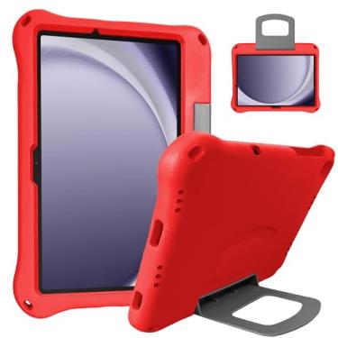 Imagem de Riaour Capa para Samsung Galaxy Tab A9 Plus para crianças, Galaxy Tab A9 Plus (SM-X210/X216/X218), capa leve à prova de choque para crianças com suporte para tablet Samsung Galaxy A9+ 2023, vermelha