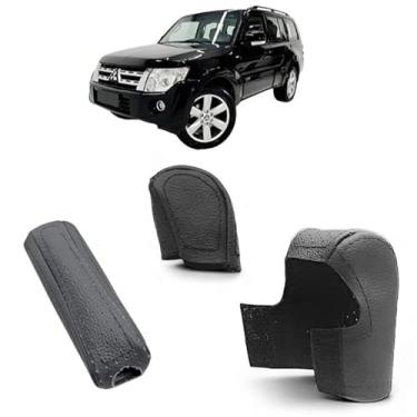 Imagem de Revestimento Couro Legitimo Câmbio Automático Com Reduzida E Manopla Freio De Mão Pajero Full 2002 Á 2021