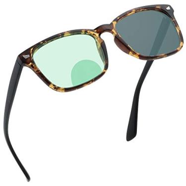 Imagem de Óculos de leitura bifocais invisíveis, óculos de sol cinza fotocromático, ampliação de 0,00/+1,75 para homens/mulheres