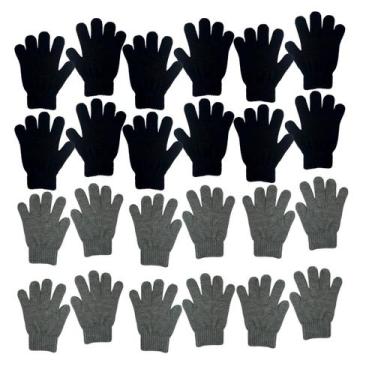 Imagem de Luva masculina de lã basica 12 pares atacado para revenda - LILAS INOV