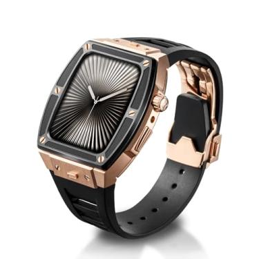 Imagem de RYUEUYA Capa de metal com pulseira para Apple Watch série 11/10 de 46 mm, capa protetora resistente e resistente, pulseira tática para iWatch de 46 mm, BR-BR