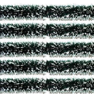 Imagem de Kit Natal 5 Festão Verde Nevado Enfeite 2m X 8cm Decoração Natalina - 
