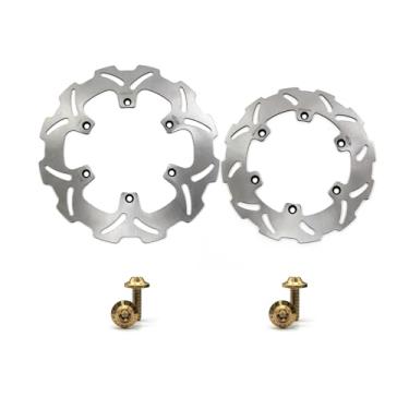 Imagem de Arashi Discos de freio dianteiros traseiros rotores com parafusos de montagem para Suzuki RM125 RM250 1989-1999, RMX250S 1992-1998, DRZ400E DR-Z400E 2000-2008, DRZ400S DR-Z400S 2000-2000-2009