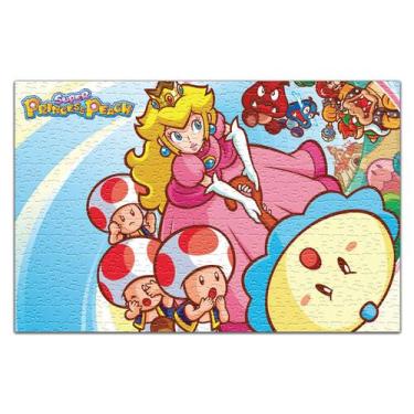 Imagem de Quebra-cabeça Personalizado Peach Mario 48 Peças Puzzle - Pomps Geek