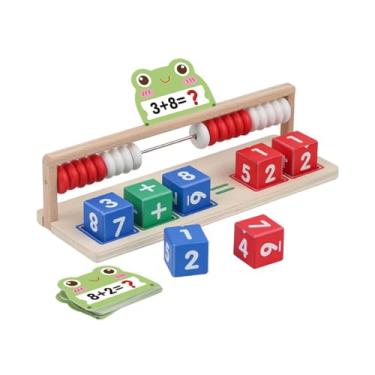 Imagem de oshhni Ábaco de madeira para crianças, brinquedo de contagem que desenvolve habilidades de pensamento lógico, jogo de matemática, brinquedo com moldura de