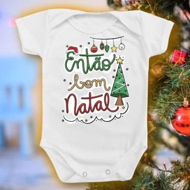 Imagem de Body Para Bebê De Natal Feliz Bom Menino Menina Arvore - Borizinho Bab