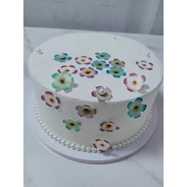 Imagem de 60 pieces of edible flowers for cake decoration, candy, flowers, wafer paper, cake toppings, rice paper, food and beverage decoration, edible flowers