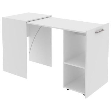 Imagem de Escrivaninha Multiuso Retratil 2 Nicho Me4170 Branco - TECNO MOBILI