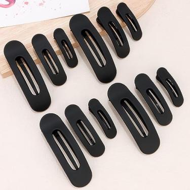 Imagem de Pacote com 12 grampos de cabelo planos para mulheres, grampos de banana com bico de pato, grampos de cabelo jacaré para cabelos finos e grossos - 3 tamanhos, acessórios de cabelo para mulheres 02