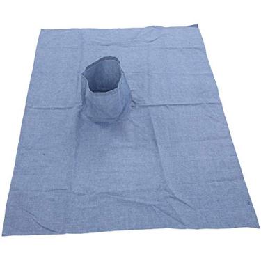 Imagem de Capa de mesa de massagem de algodão, macia e confortável para a pele, amigável com furo facial para salão de beleza, spa, 70 x 100cm, múltiplas cores disponíveis (Azul-marinho)