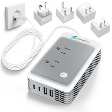 Imagem de Conversor de tensão Mapambo 220V a 110V para modelador de cabelo