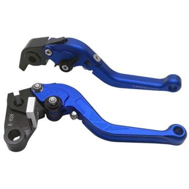 Imagem de Manete Esportivo Dobrável Zx-10r Zx10R Gravado a laser - NoBrand, Azul