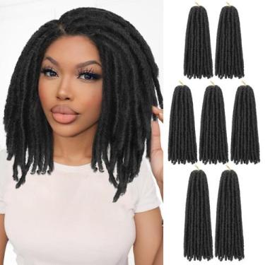 Imagem de Cabelo de crochê Faux Locs WIGNEE 140 fios pré-enrolados de 20 cm